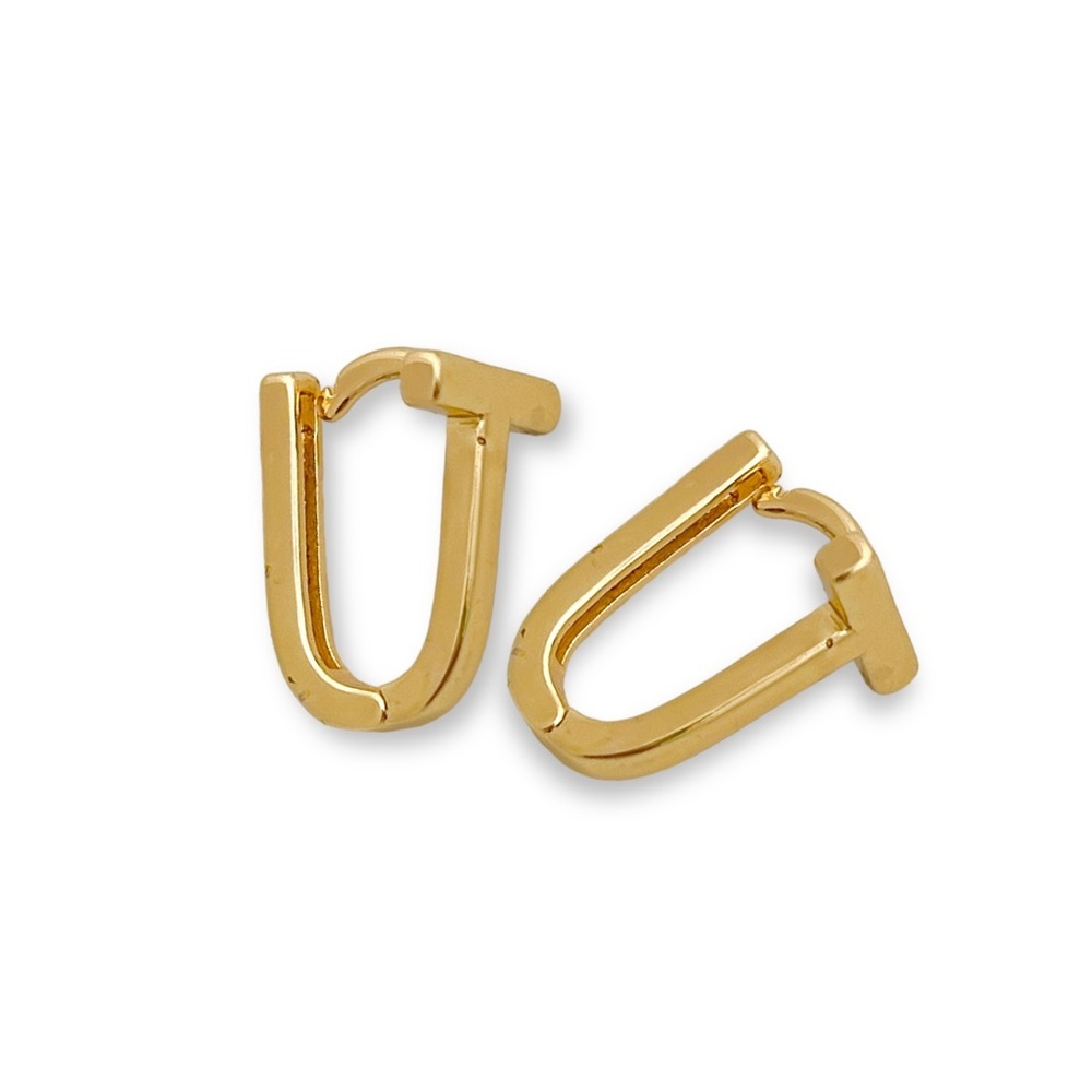 Goldfilled Dainty T Front design Huggies earrings